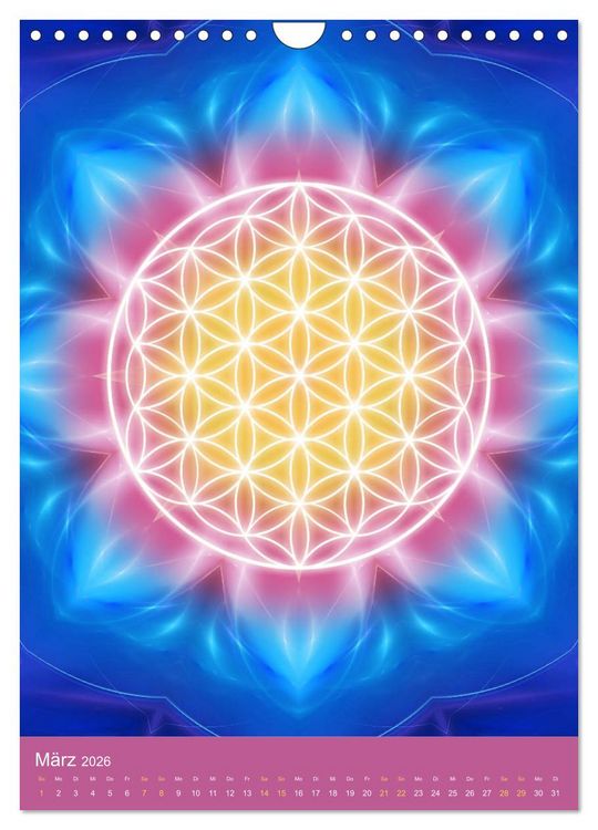 Produktbild: Blume des Lebens - Harmonie durch Symbolkraft (Wandkalender 2026 DIN A4 hoch), CALVENDO Monatskalender