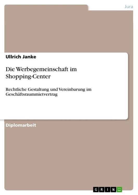 Produktbild: Die Werbegemeinschaft im Shopping-Center