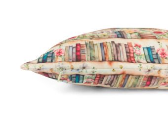 Produktbild: Dekokissen - B&uuml;cherregal floral