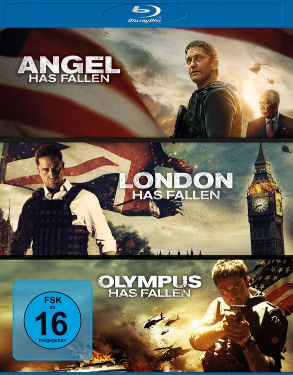 Produktbild: Olympus Has Fallen - Die Welt in Gefahr/London Has Fallen/Angel Has Fallen - Triple Film Collection [3 BRs]