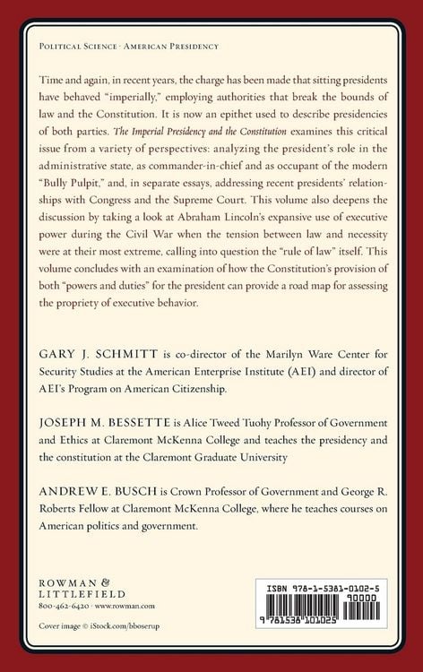 Produktbild: Imperial Presidency and the Constitution
