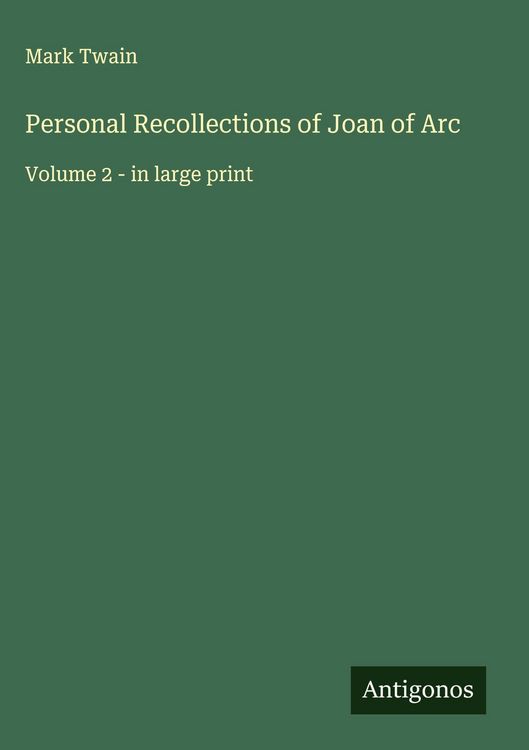 Produktbild: Personal Recollections of Joan of Arc