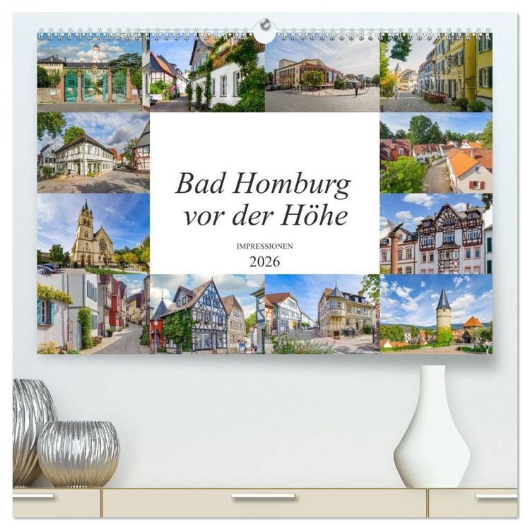 Produktbild: Bad Homburg vor der H&ouml;he Impressionen (hochwertiger Premium Wandkalender 2026 DIN A2 quer), Kunstdruck in Hochglanz