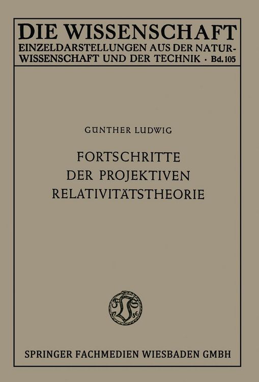 Produktbild: Fortschritte der projektiven Relativit&auml;tstheorie