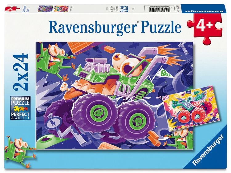 Produktbild: Kinderpuzzle 2x24 Teile - Monster Trucks