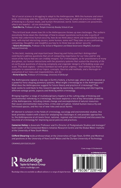 Produktbild: Criminology and the Anthropocene