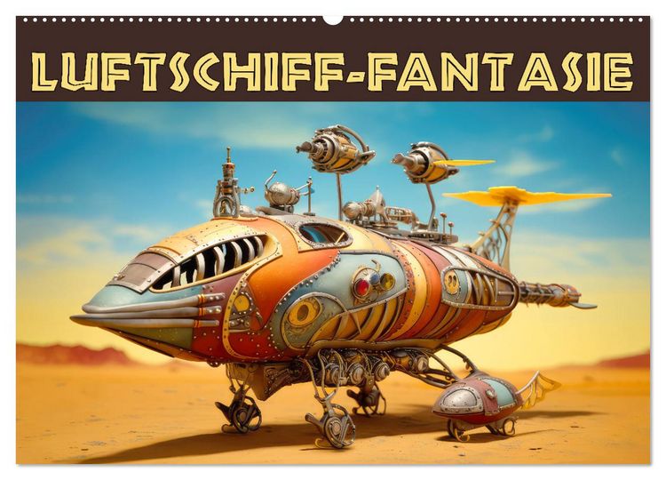 Produktbild: Luftschiff-Fantasie (Wandkalender 2026 DIN A2 quer), CALVENDO Monatskalender