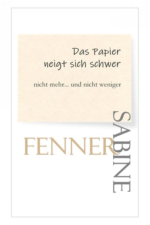 Produktbild: Das Papier neigt sich schwer
