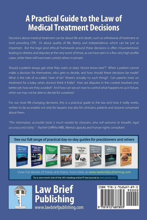 Produktbild: A Practical Guide to the Law of Medical Treatment Decisions