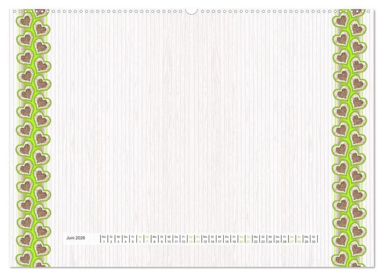 Produktbild: Bastelkalender Nostalgie-Rahmen 2026 (hochwertiger Premium Wandkalender 2026 DIN A2 quer), Kunstdruck in Hochglanz