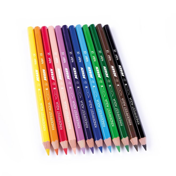 Produktbild: JOLLY Buntstifte Supersticks Kinderfest AQUA, 12er Metalletui