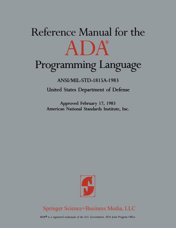 Produktbild: Reference Manual for the ADA&reg; Programming Language