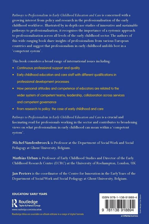 Produktbild: Pathways to Professionalism in Early Childhood Education and Care