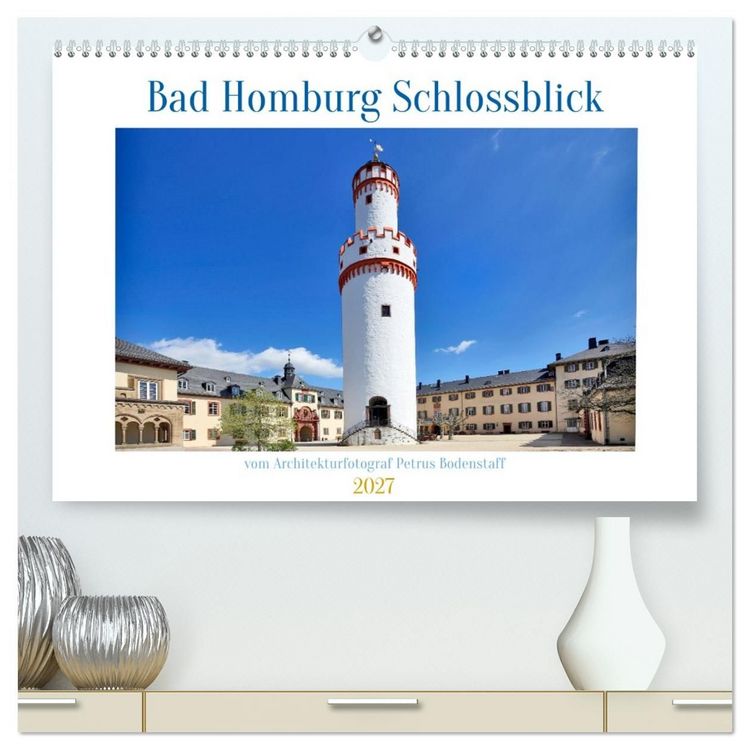 Produktbild: Bad Homburg Schlossblick (hochwertiger Premium Wandkalender 2027 DIN A2 quer), Kunstdruck in Hochglanz