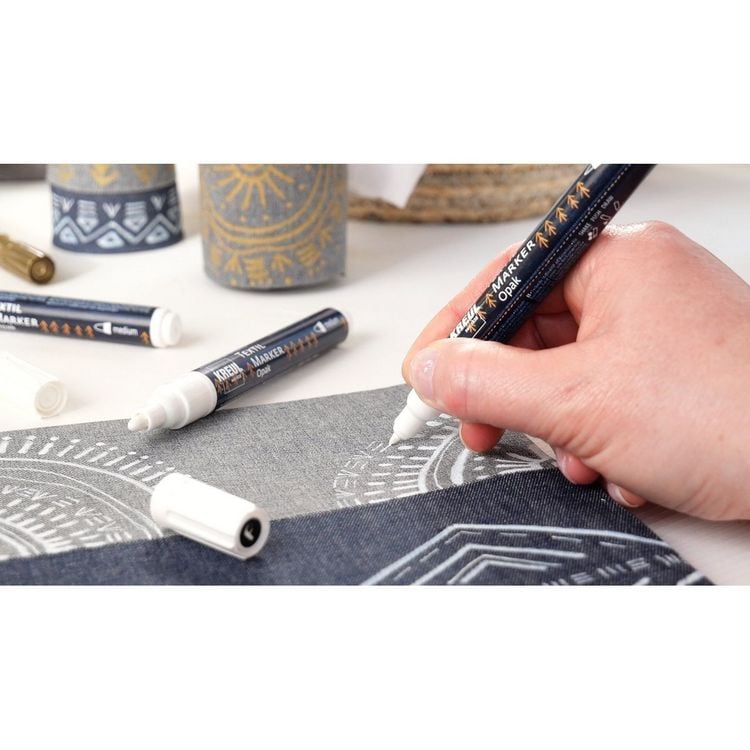 Produktbild: KREUL Textil Marker Opak medium 5er Set