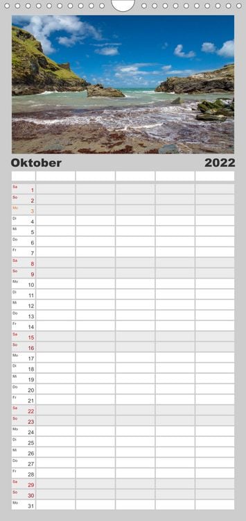 Produktbild: Familienplaner Foto-Momente S&uuml;d-England - Magische Orte (Wandkalender 2022 , 21 cm x 45 cm, hoch)