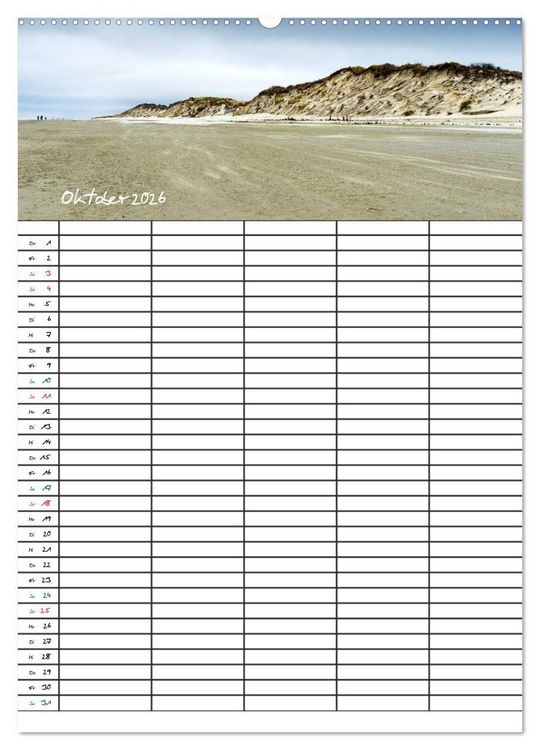 Produktbild: JUIST - DIE NORDSEEINSEL (hochwertiger Premium Wandkalender 2026 DIN A2 hoch), Kunstdruck in Hochglanz