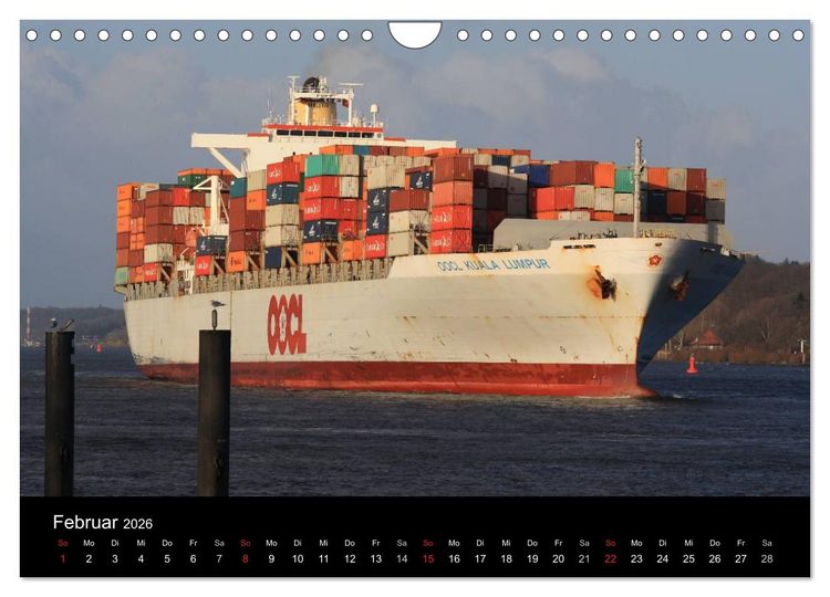 Produktbild: Schiffe im Hamburger Hafen (Wandkalender 2026 DIN A4 quer), CALVENDO Monatskalender