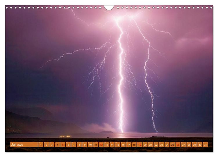 Produktbild: Mega-Blitze (Wandkalender 2026 DIN A3 quer), CALVENDO Monatskalender