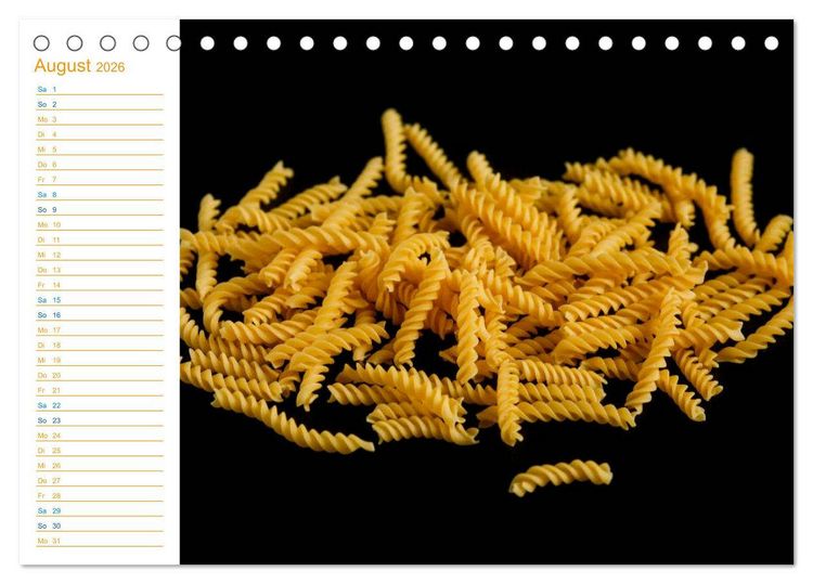 Produktbild: Pasta (Tischkalender 2026 DIN A5 quer), CALVENDO Monatskalender