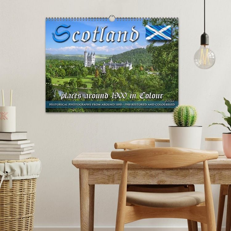 Produktbild: Scotland around 1900 - photos restored and colourised (Wall Calendar 2026 DIN A3 landscape), CALVENDO 12 Month Wall Calendar