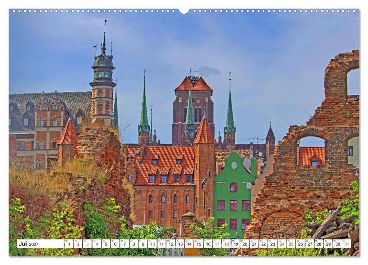Produktbild: Danzig - Eine historische Sch&ouml;nheit (Wandkalender 2027 DIN A2 quer), CALVENDO Monatskalender