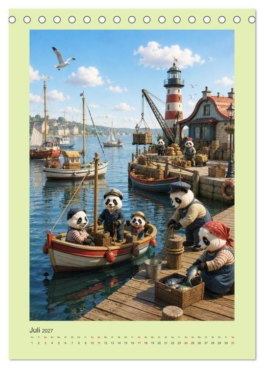 Produktbild: Die geheime Stadt der Pandas (Tischkalender 2027 DIN A5 hoch), CALVENDO Monatskalender