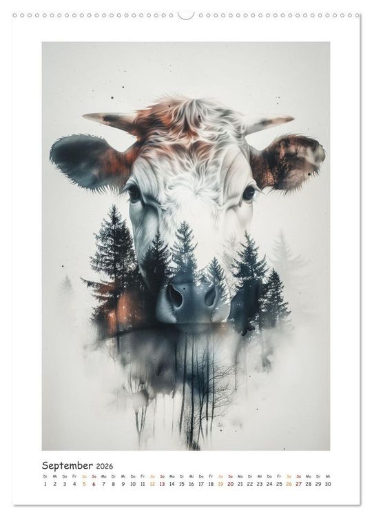 Produktbild: Magische Tierkunst (Wandkalender 2026 DIN A2 hoch), CALVENDO Monatskalender