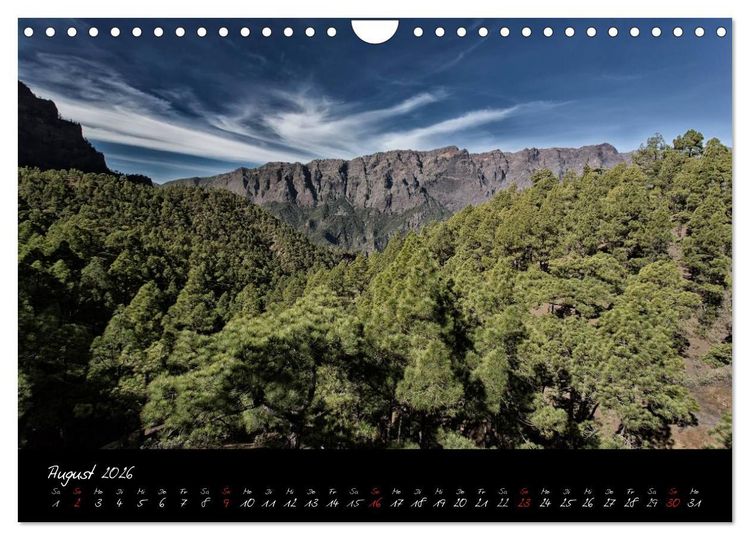 Produktbild: La Palma - Insel der Berge und Wolken (Wandkalender 2026 DIN A4 quer), CALVENDO Monatskalender