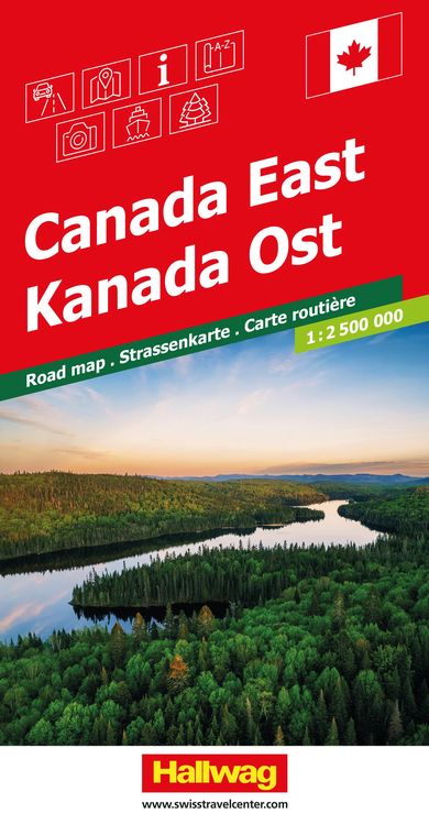 Produktbild: Hallwag Strassenkarte Kanada Ost 1:2,5 Mio.