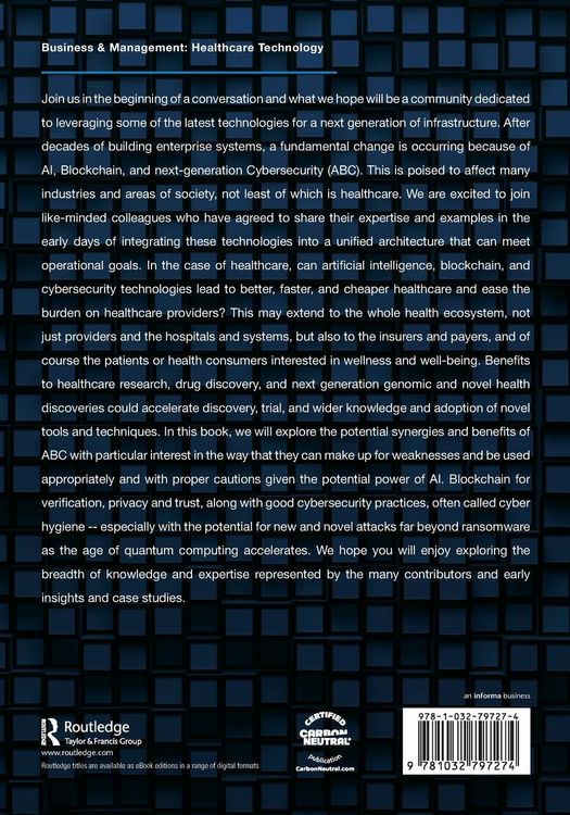 Produktbild: ABC - AI, Blockchain, and Cybersecurity for Healthcare