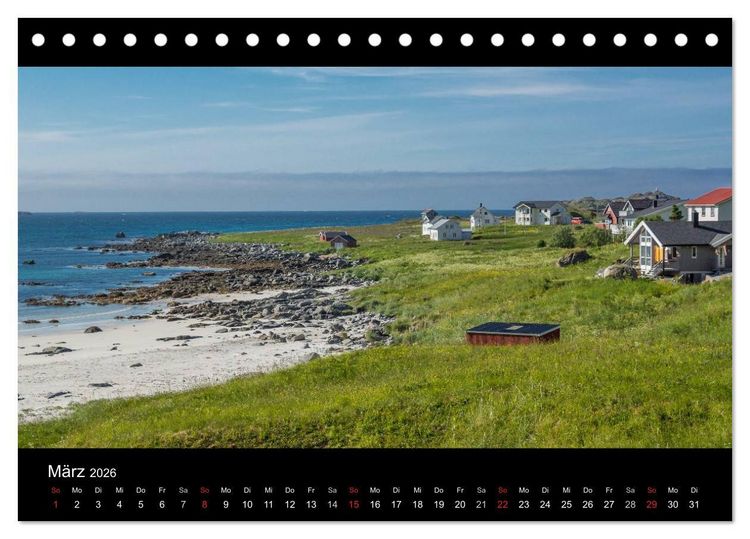 Produktbild: Sommer auf den Lofoten (Tischkalender 2026 DIN A5 quer), CALVENDO Monatskalender