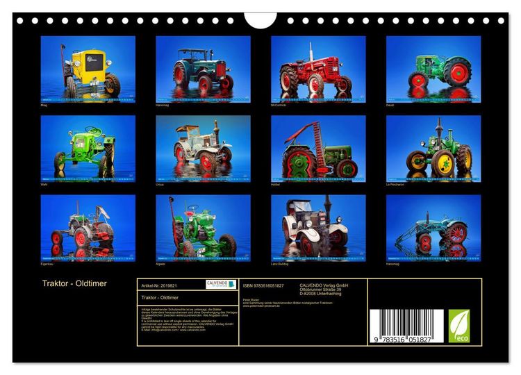 Produktbild: Traktor - Oldtimer (Wandkalender 2026 DIN A4 quer), CALVENDO Monatskalender