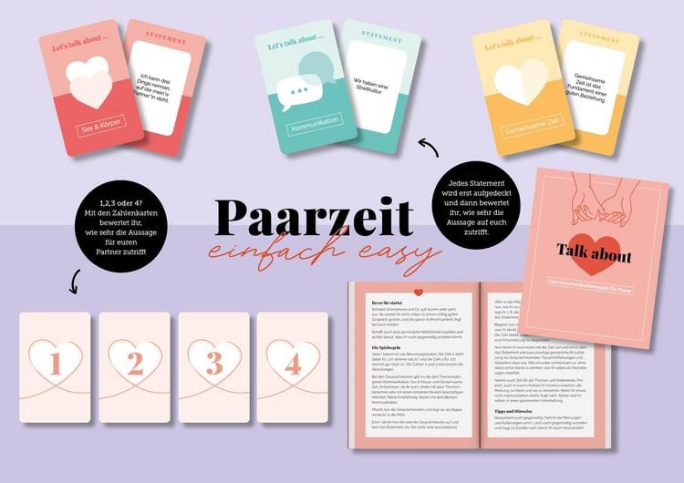 Produktbild: Kartenspiel: Talk about &ndash; Das Kommunikationsspiel f&uuml;r Paare