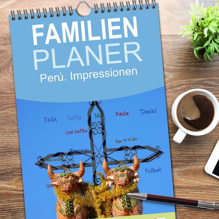 Produktbild: Familienplaner 2026 - Per&uacute;. Impressionen mit 5 Spalten (Wandkalender, 21 x 45 cm) CALVENDO