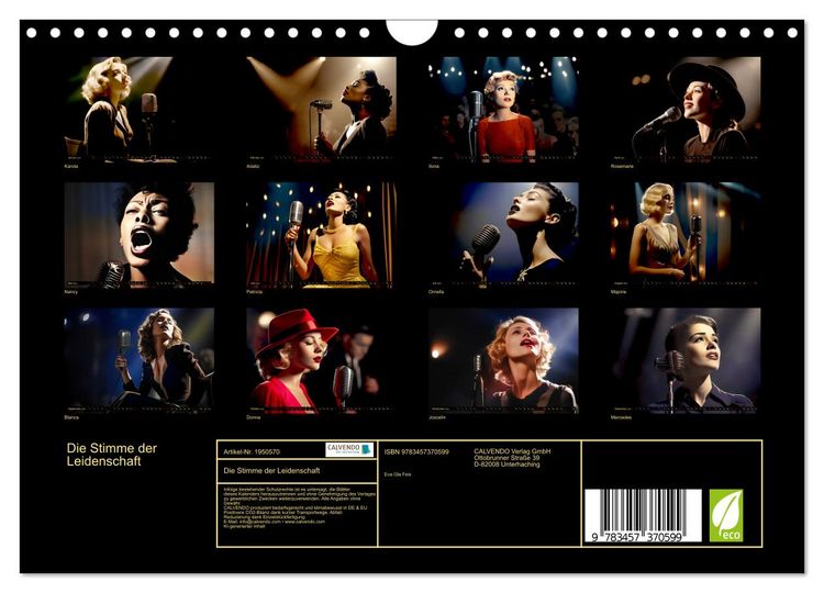 Produktbild: Die Stimme der Leidenschaft (Wandkalender 2026 DIN A4 quer), CALVENDO Monatskalender