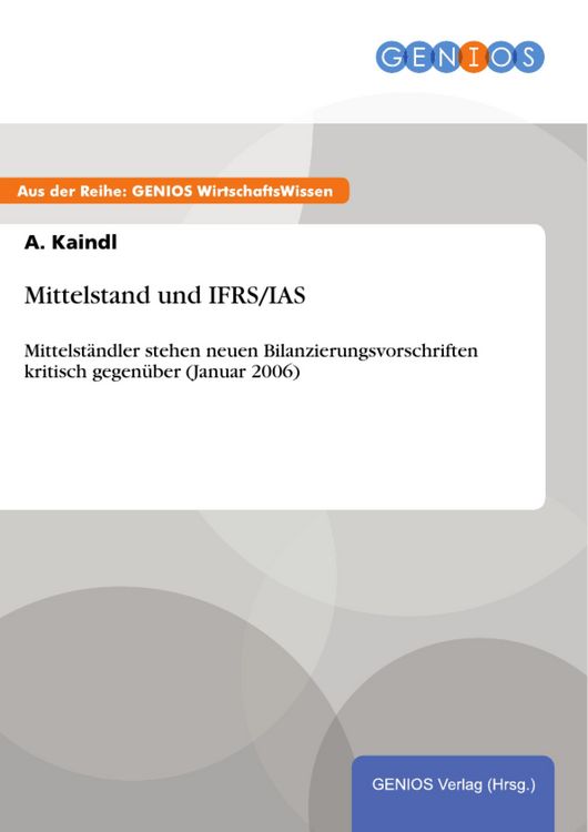 Produktbild: Mittelstand und IFRS/IAS