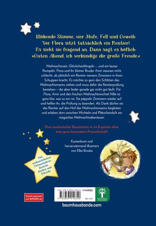 Produktbild: Ein Rentier namens Zimtstern - Ein Adventskalenderbuch in 24 Kapiteln