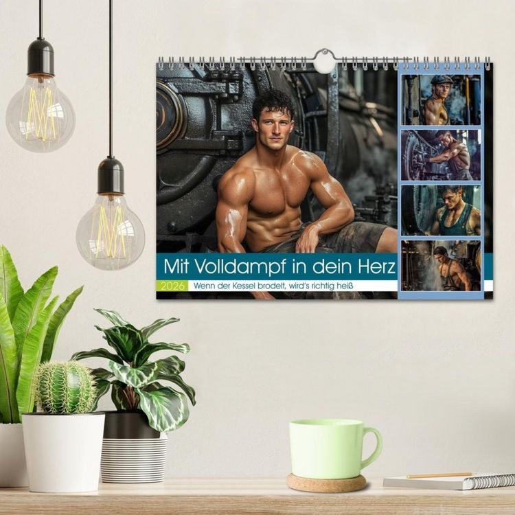Produktbild: Mit Volldampf in dein Herz (Wandkalender 2026 DIN A4 quer), CALVENDO Monatskalender