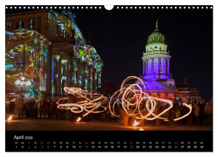 Produktbild: Berlin bei Nacht (Wandkalender 2026 DIN A3 quer), CALVENDO Monatskalender