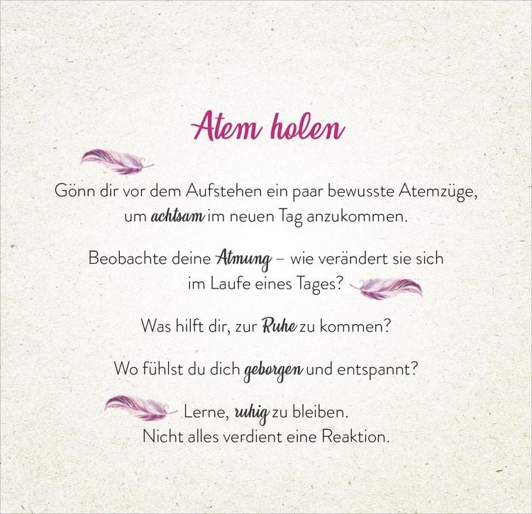 Produktbild: 365 Inspirationen, achtsam zu leben