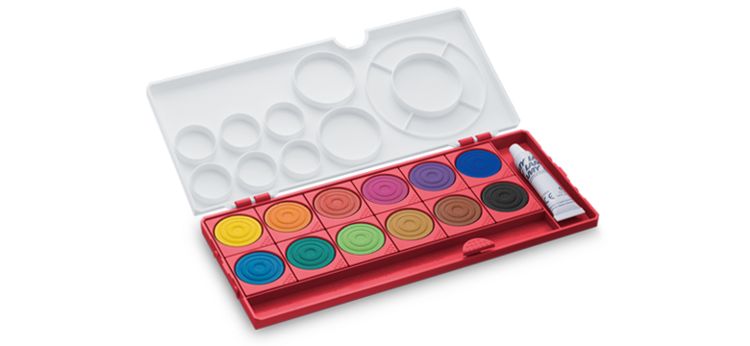 Produktbild: Deckfarbkasten LAMY aquaplus red 12Frb+