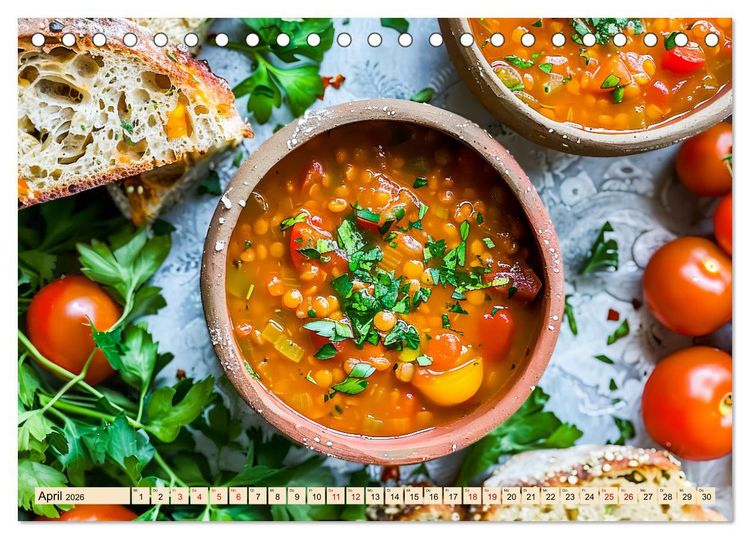 Produktbild: Alles Tomate oder was?! - Herzhafte Speisen rund um die Tomate (Tischkalender 2026 DIN A5 quer), CALVENDO Monatskalender