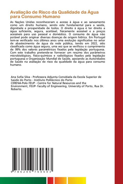 Produktbild: Avalia&ccedil;&atilde;o de Risco da Qualidade da &Aacute;gua para Consumo Humano