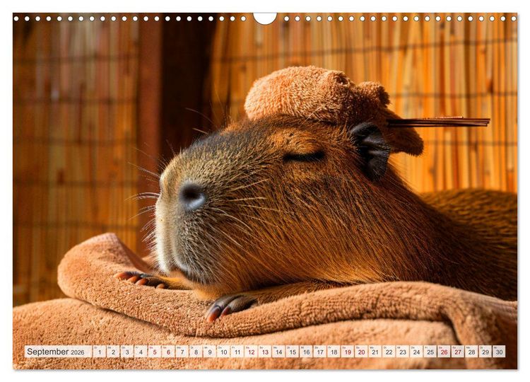 Produktbild: Capybaras im Alltag - Ein Jahr voller Abenteuer (Wandkalender 2026 DIN A3 quer), CALVENDO Monatskalender