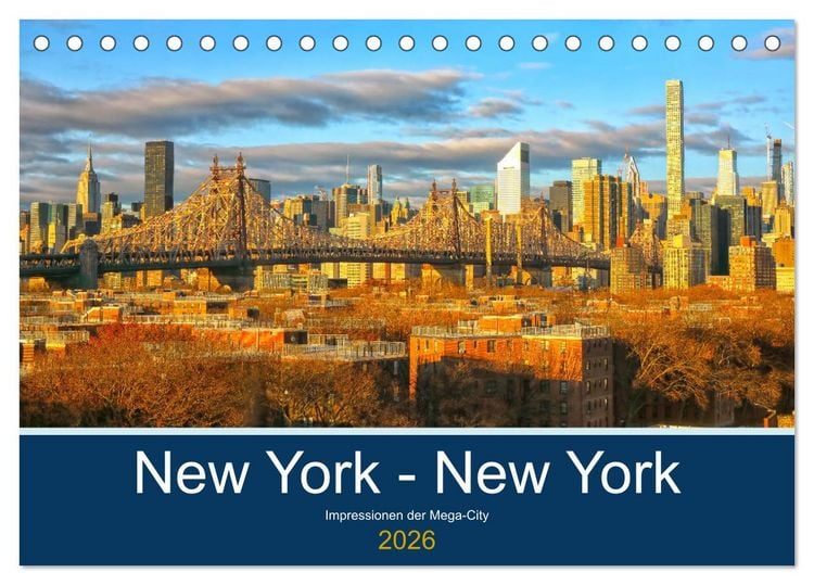 Produktbild: New York - New York. Impressionen der Mega-City (Tischkalender 2026 DIN A5 quer), CALVENDO Monatskalender