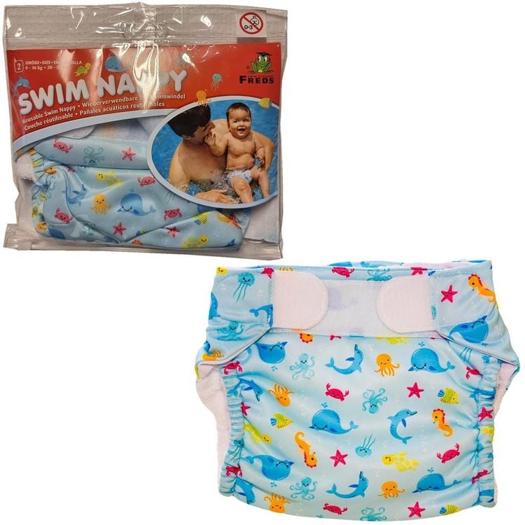 Produktbild: Freds Swim Nappy Schwimmwindel, wiederverwendbar, blau, Gr&ouml;&szlig;e 2: 9-16 kg