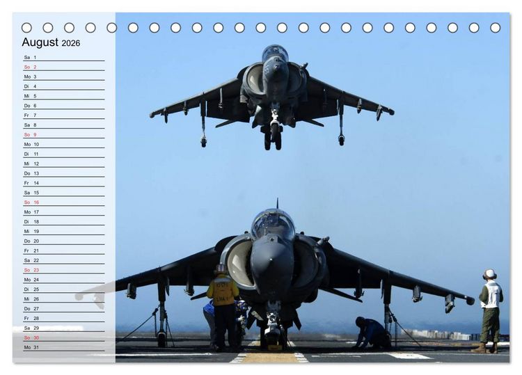 Produktbild: Kriegstechnik. Kampfjet-Impressionen (Tischkalender 2026 DIN A5 quer), CALVENDO Monatskalender