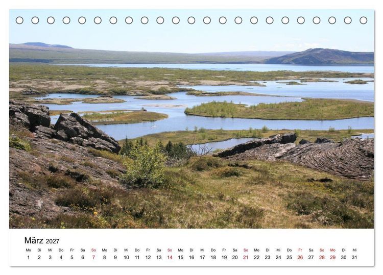 Produktbild: Der goldene Zirkel, Island (Tischkalender 2027 DIN A5 quer), CALVENDO Monatskalender