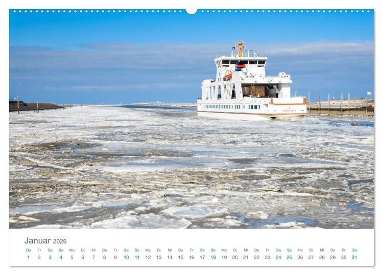 Produktbild: Norderney Sehnsuchtskalender (hochwertiger Premium Wandkalender 2026 DIN A2 quer), Kunstdruck in Hochglanz